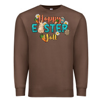 Chestnut Happy Easter y'all Easter Day Premium Sweatshirt - HowdyJamesFarm