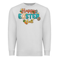Dove Grey Happy Easter y'all Easter Day Premium Sweatshirt - HowdyJamesFarm