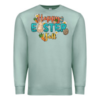 Seafoam Happy Easter y'all Easter Day Premium Sweatshirt - HowdyJamesFarm