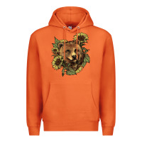 Carrot Bear head sunflower Premium Hoodie - HowdyJamesFarm