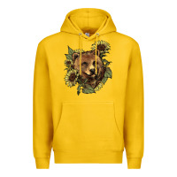 Lemon Bear head sunflower Premium Hoodie - HowdyJamesFarm