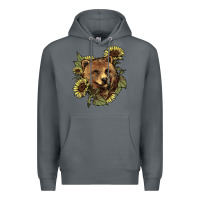 Rock Bear head sunflower Premium Hoodie - HowdyJamesFarm
