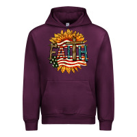 Mauve Wine Faith USA Urban Hoodie - FaDigitalArtStudio
