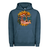 Pigment Midnight Navy Faith USA Urban Hoodie - FaDigitalArtStudio