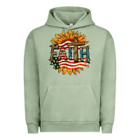 Pigment Oil Green Faith USA Urban Hoodie - FaDigitalArtStudio