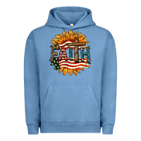 Pigment Pebble Blue Faith USA Urban Hoodie - FaDigitalArtStudio