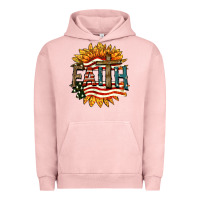 Pigment Salmon Faith USA Urban Hoodie - FaDigitalArtStudio