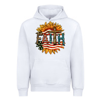 White Faith USA Urban Hoodie - FaDigitalArtStudio