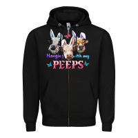 Black Hanging With My Peeps Cows Zipper Hoodie - RanaPortraitStore