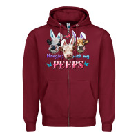 Burgundy Hanging With My Peeps Cows Zipper Hoodie - RanaPortraitStore