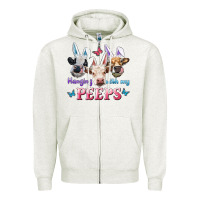 Oatmeal Heather Hanging With My Peeps Cows Zipper Hoodie - RanaPortraitStore