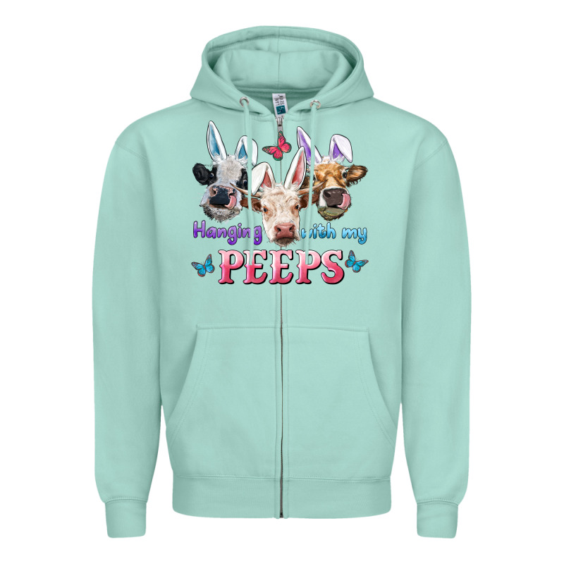Hanging With My Peeps Cows Zipper Hoodie by RanaPortraitStore | Teevron