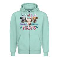 Seafoam Hanging With My Peeps Cows Zipper Hoodie - RanaPortraitStore