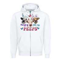 White Hanging With My Peeps Cows Zipper Hoodie - RanaPortraitStore