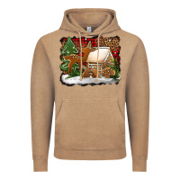 Vintage Coffee Christmas cookies buffalo plaid Vintage Hoodie - Jasminsmagicworld