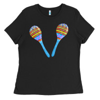 Black blue maracas Ladies Tee - FaDigitalArtStudio