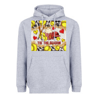 Heather Grey tis' the season softball with cowhide tumbler tbs Heavyweight Hoodie - TumblerDesignByShophia