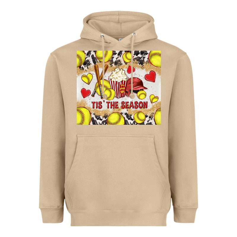 Tis' The Season Softball With Cowhide Tumbler Tbs Heavyweight Hoodie by TumblerDesignByShophia | Teevron