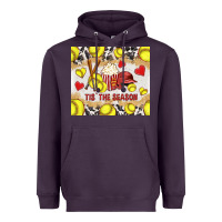 Plum tis' the season softball with cowhide tumbler tbs Heavyweight Hoodie - TumblerDesignByShophia