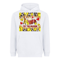 White tis' the season softball with cowhide tumbler tbs Heavyweight Hoodie - TumblerDesignByShophia
