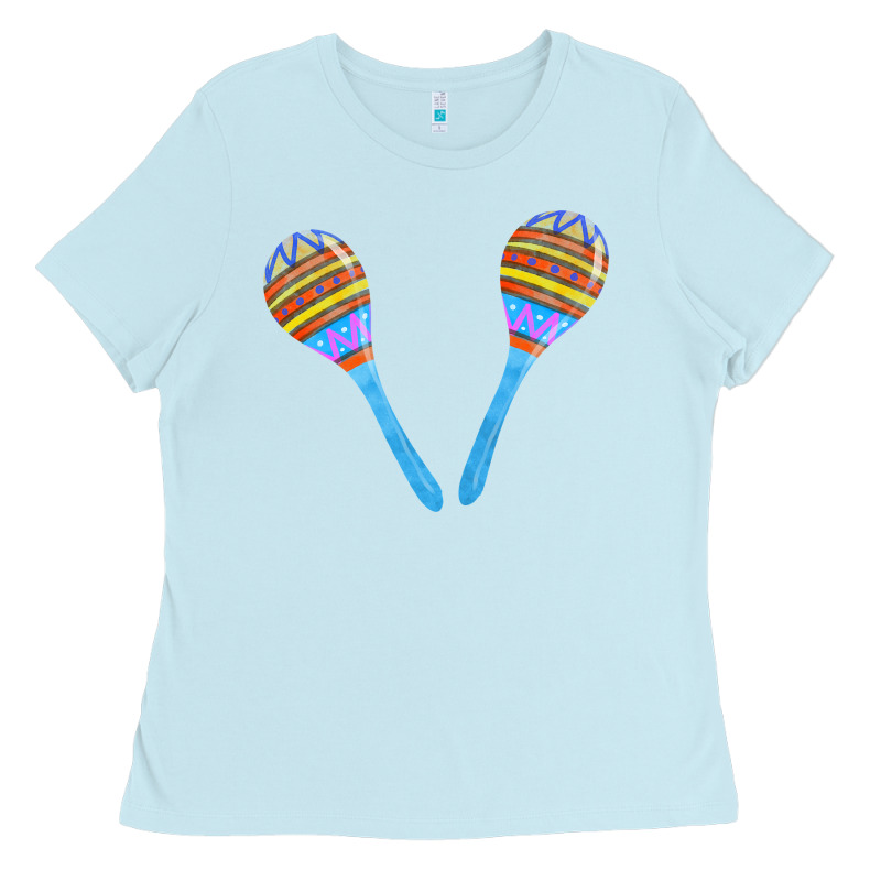 Blue Maracas Ladies Tee by FaDigitalArtStudio | Teevron