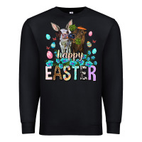 Black Happy Easter Heifers Easter Day Premium Sweatshirt - HowdyJamesFarm