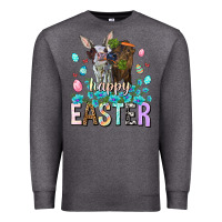 Charcoal Heather Happy Easter Heifers Easter Day Premium Sweatshirt - HowdyJamesFarm