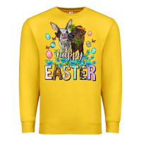 Lemon Happy Easter Heifers Easter Day Premium Sweatshirt - HowdyJamesFarm