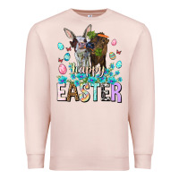 Pale Pink Happy Easter Heifers Easter Day Premium Sweatshirt - HowdyJamesFarm