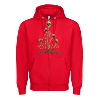 Red Happy Consumption Day Zipper Hoodie - RanaPortraitStore