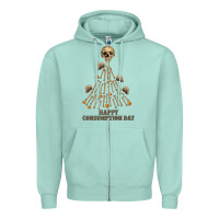 Seafoam Happy Consumption Day Zipper Hoodie - RanaPortraitStore