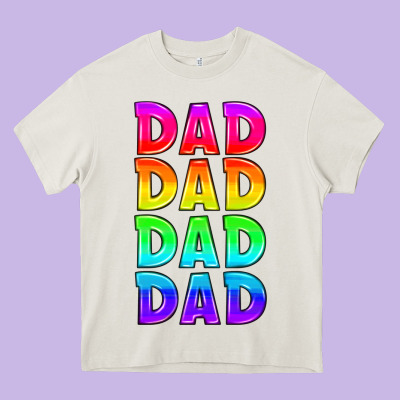 Lgbtq Dad Heavy Core Tee Designed By Hra Design Shop