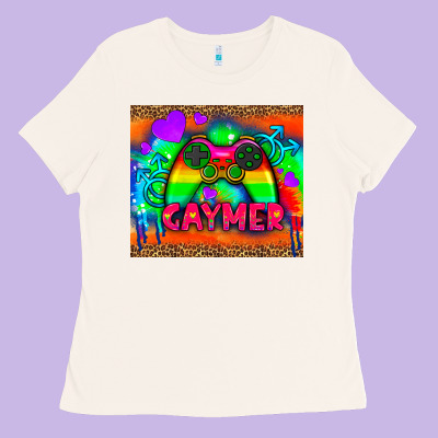 Lgbtq Gaymer And Gender Symbol Tumbler Ladies Tee Designed By Hra Design Shop