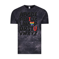 Cloud Black pride alphabet Vintage Tee - MaliasSmallBusiness