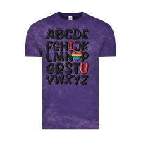 Cloud Purple pride alphabet Vintage Tee - MaliasSmallBusiness