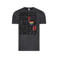 Vintage Black pride alphabet Vintage Tee - MaliasSmallBusiness