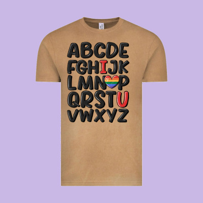 Pride Alphabet Vintage Tee Designed By Maliassmallbusiness