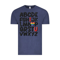 Vintage Denim pride alphabet Vintage Tee - MaliasSmallBusiness