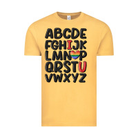 Vintage Mustard pride alphabet Vintage Tee - MaliasSmallBusiness