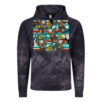 Cloud Black western horseshoe sunflower brown cow Vintage Hoodie - BarkalooDesign