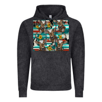 Vintage Black western horseshoe sunflower brown cow Vintage Hoodie - BarkalooDesign