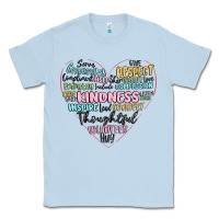 Dusty Blue kindness heart Classic Tee - MaliasSmallBusiness