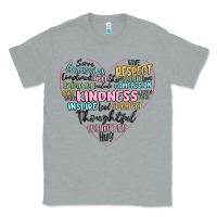 Heather Grey kindness heart Classic Tee - MaliasSmallBusiness
