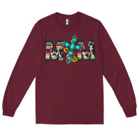 Burgundy mom cross Long Sleeve Tee - JahusDesignShop
