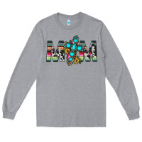 Heather Grey mom cross Long Sleeve Tee - JahusDesignShop