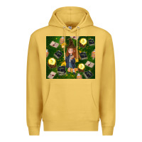 Antique Gold wizard girl with magic Premium Hoodie - TumblerDesignByShophia