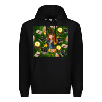 Black wizard girl with magic Premium Hoodie - TumblerDesignByShophia