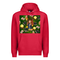 Cardinal wizard girl with magic Premium Hoodie - TumblerDesignByShophia