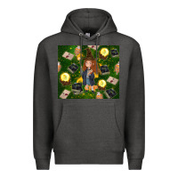 Charcoal Heather wizard girl with magic Premium Hoodie - TumblerDesignByShophia