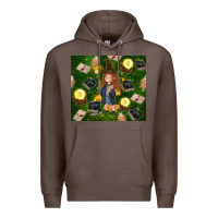 Coffee wizard girl with magic Premium Hoodie - TumblerDesignByShophia